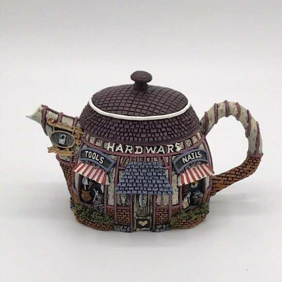 Other - Hometown Teapot Cottages Collection Mini Figurine Hardware Store 3" Tall